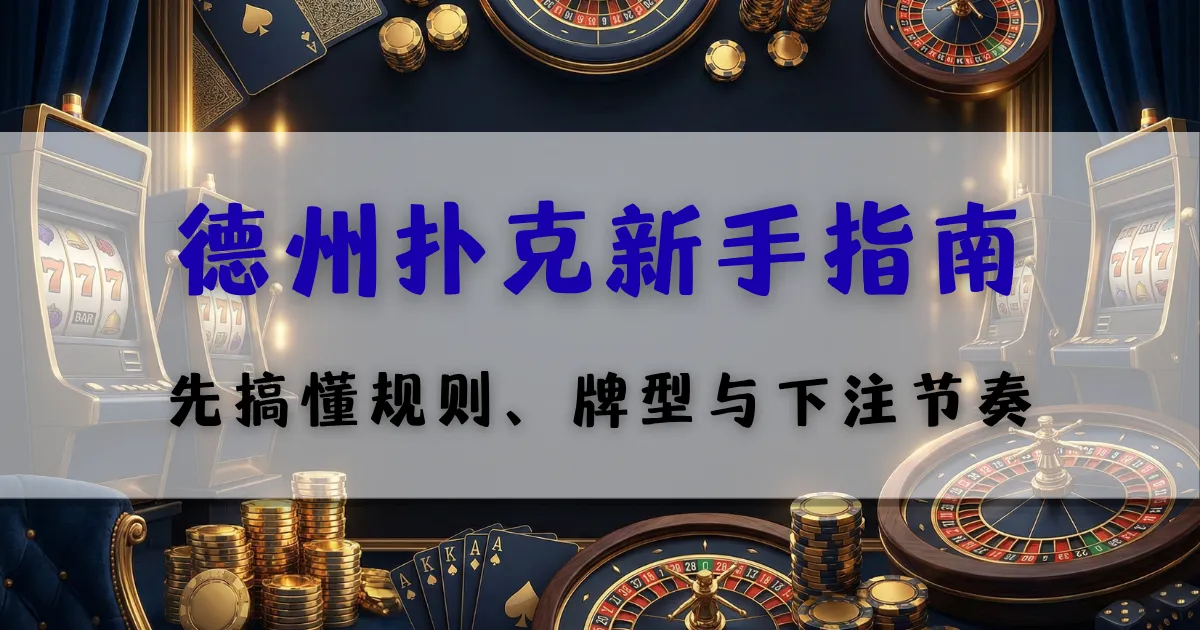 德州扑克新手指南,解析基本规则、牌型与下注节奏